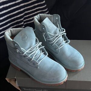 Timberland Sky Blue Leather Boots